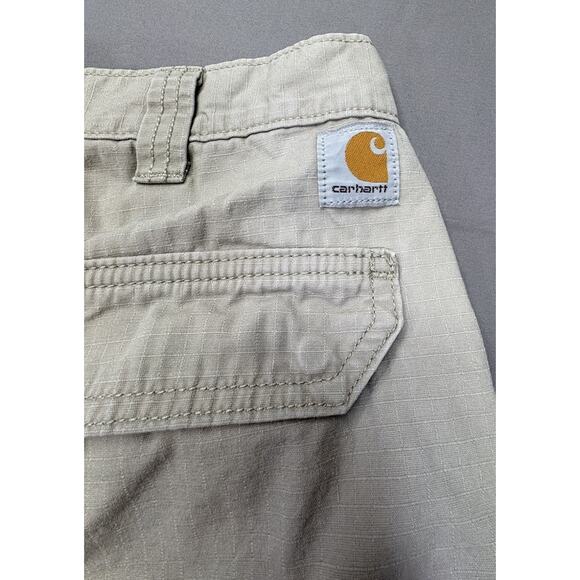 Carhartt Shorts Adult 36 Light Beige Relaxed Fit Work RN#14806 Men’s 10-inch - Picture 10 of 10